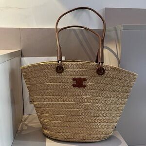 Celine 42x25x30cm straw tote bag